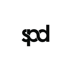 spd letter original monogram logo design