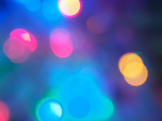 Christmas and Happy new year on blurred bokeh abstract background.and color full.