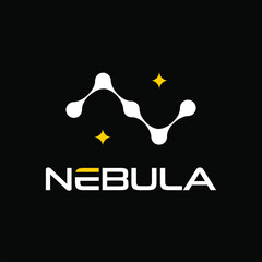 initial logo from letter N present nebula star icon template idea © lexlinx