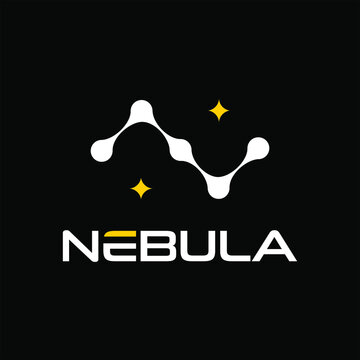 Initial Logo From Letter N Present Nebula Star Icon Template Idea