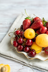 fresh fruits and berries close-up