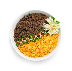 Beef Soboro Don with Egg Omelette