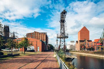 View of Duisburg Inner Harbour