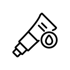oil cosmetic cream tube icon vector. oil cosmetic cream tube sign. isolated contour symbol illustration