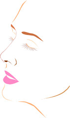 woman face drawing