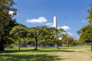 The obelisk located in the Ibirapuera Park is a funeral monument in memory of the...