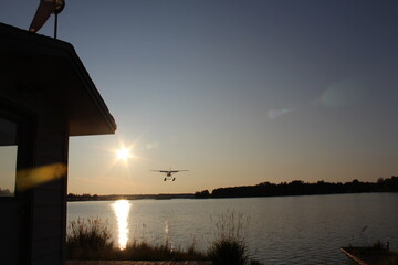 Water plane landing Alaska