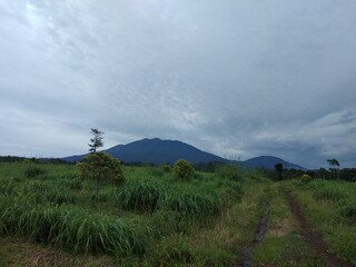 clouds in the mountains