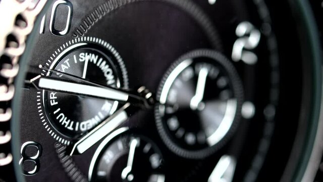 Men's black sports chronograph watch