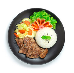 Stir Fried Pork BBQ Sauce with Sesame oil Sprinkle Sesame