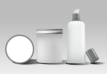 White realistic tube mock-up for cream dispenser, lotion, gel, medicine cream, tone cream, ointment, concealer, salve. Cosmetic vial with design label