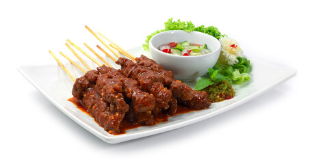 Beef Satay (Sate Daging) Indonesia Food Appetizer Easy dish Style