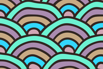 Geometric pattern. Classic retro fashion stripes texture. Traditional asian ornament illustration