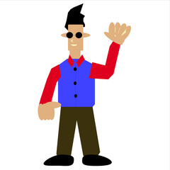 businessman who introduced his business, business meeting vector, presentation vector