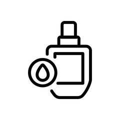 oil cosmetic bottle icon vector. oil cosmetic bottle sign. isolated contour symbol illustration