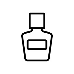makeup lotion bottle icon vector. makeup lotion bottle sign. isolated contour symbol illustration