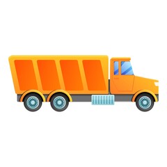 Cargo tipper icon. Cartoon of cargo tipper vector icon for web design isolated on white background