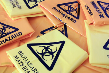 Sign and the inscription "Biohazard"