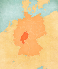 Map of Germany - Hesse