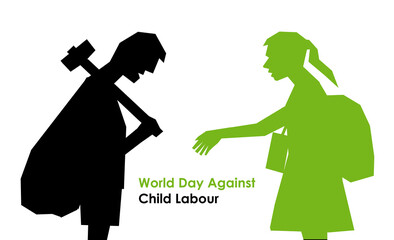 World Day Against Child Labour, Illustration. 30''x 18 '' at 300 resolution.