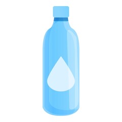 Eco water bottle icon. Cartoon of eco water bottle vector icon for web design isolated on white background