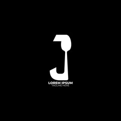 Spoon concept J letter logo design