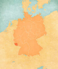 Map of Germany - Saarland