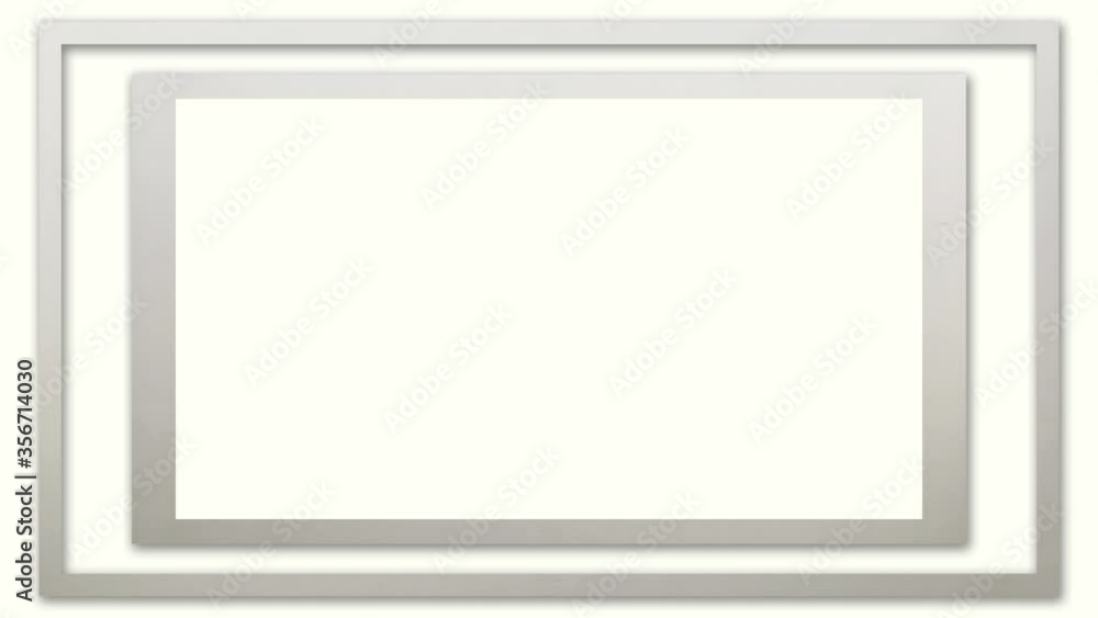 Poster plain white background with light gray frame border template - close up