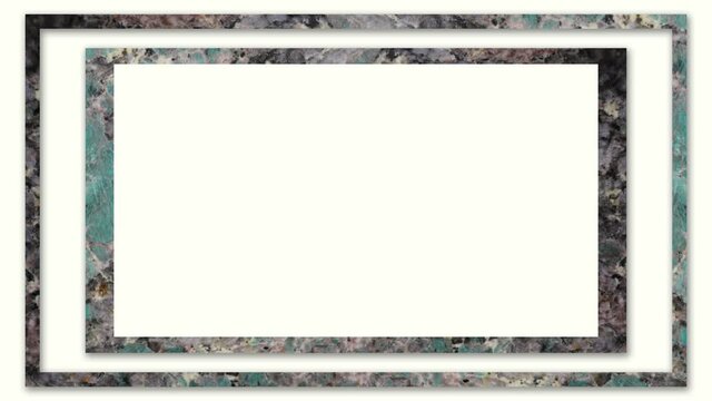 Printed Marble Design Frame Template With White Backdrop - close up