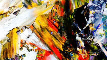 Colorful abstract background wallpaper. Modern motif visual art.  Mixtures of oil paint. Trendy...