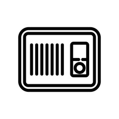 intercom door bell equipment icon vector. intercom door bell equipment sign. isolated contour symbol illustration