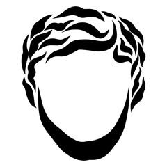 head of a man or teenager with wavy hair