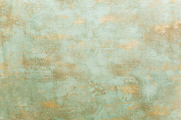 Beautiful verdigris oxidized copper background.