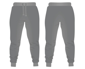Grey tracksuit bottom. vector illustration