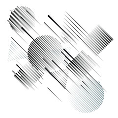 Speed Lines in triangle Form . Vector Illustration .Technology  Logo . Design element . Abstract Geometric shape .