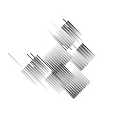 Speed Lines in triangle Form . Vector Illustration .Technology  Logo . Design element . Abstract Geometric shape .