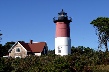 Fototapeta na wymiar Nauset Beach Lighthouse
