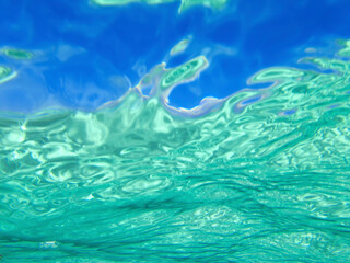 crystal clear water surface, graphic backgrounds concept. Image with Horizontal screen orientation.