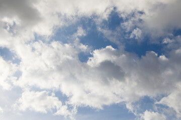 Fototapeta na wymiar Cloudy sky background, clouds and blue sky.