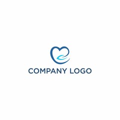 love logo with a combination of leaf logo templates