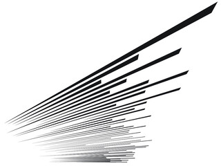 Speed Lines in arrow Form . Vector Illustration .Technology  Logo . Design element . Abstract Geometric shape . 