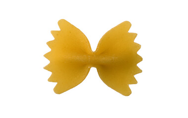 pasta butterfly top view, close-up.
