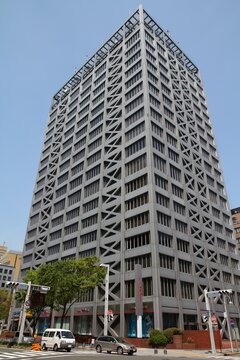 NAGOYA, JAPAN - APRIL 29, 2012: NTT Data Fushimi Building in Nagoya, Japan. NTT Data is a Japanese system integration company, one of largest IT companies in the world.