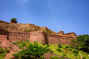 Fototapeta premium Kumbhalgarh fort is a Mewar fortress built on Aravalli Hills in 15th century by King Rana Kumbha at Rajsamand district ,near Udaipur. It is a World Heritage Site included in Hill Forts of Rajasthan.