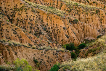 Las Barrancas de Burujon al atardecer en toledo, españa 