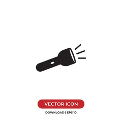 Flashlight icon vector. Light sign