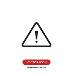 Warning icon vector. Attention sign