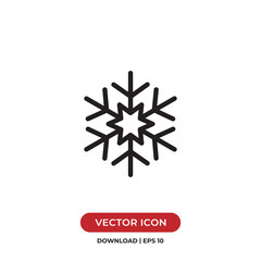 Fototapeta premium Snowflake icon vector. Snow sign