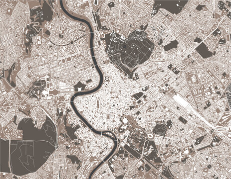 map of the city of Rome, Italy