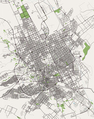 Fototapeta na wymiar map of the city of Riyadh, Saudi Arabia